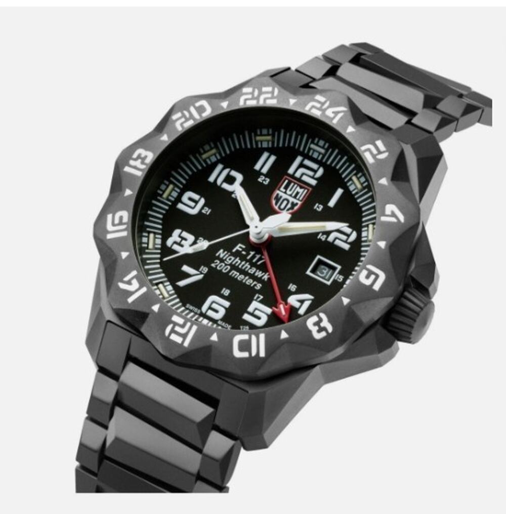 NEW Luminox F-117 Nighthawk GMT Gunmetal Divers Quartz Men's Watch XA.6422